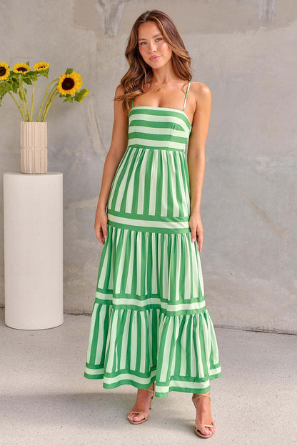 Robe d’Été Longue à Rayures