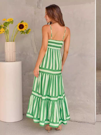 Robe d’Été Longue à Rayures