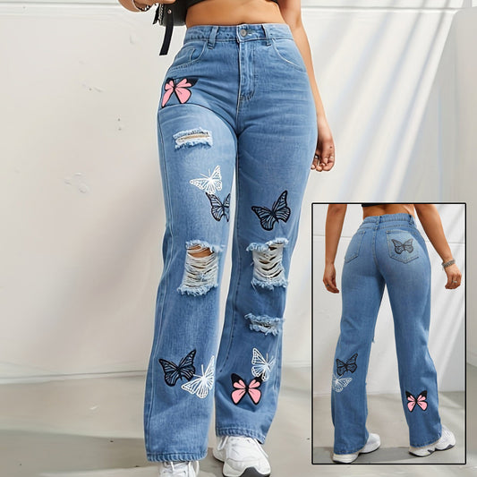 Jean Taille Haute à Imprimé